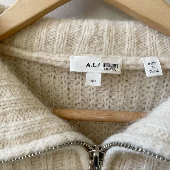 A.L.C. Everett Quarter-Zip Sweater Alpaca / Wool Blend - Picture 4 of 8